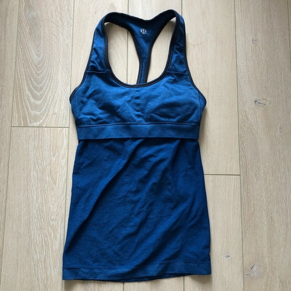 Lululemon Blue Built in Bra Top - Picture 2 of 7